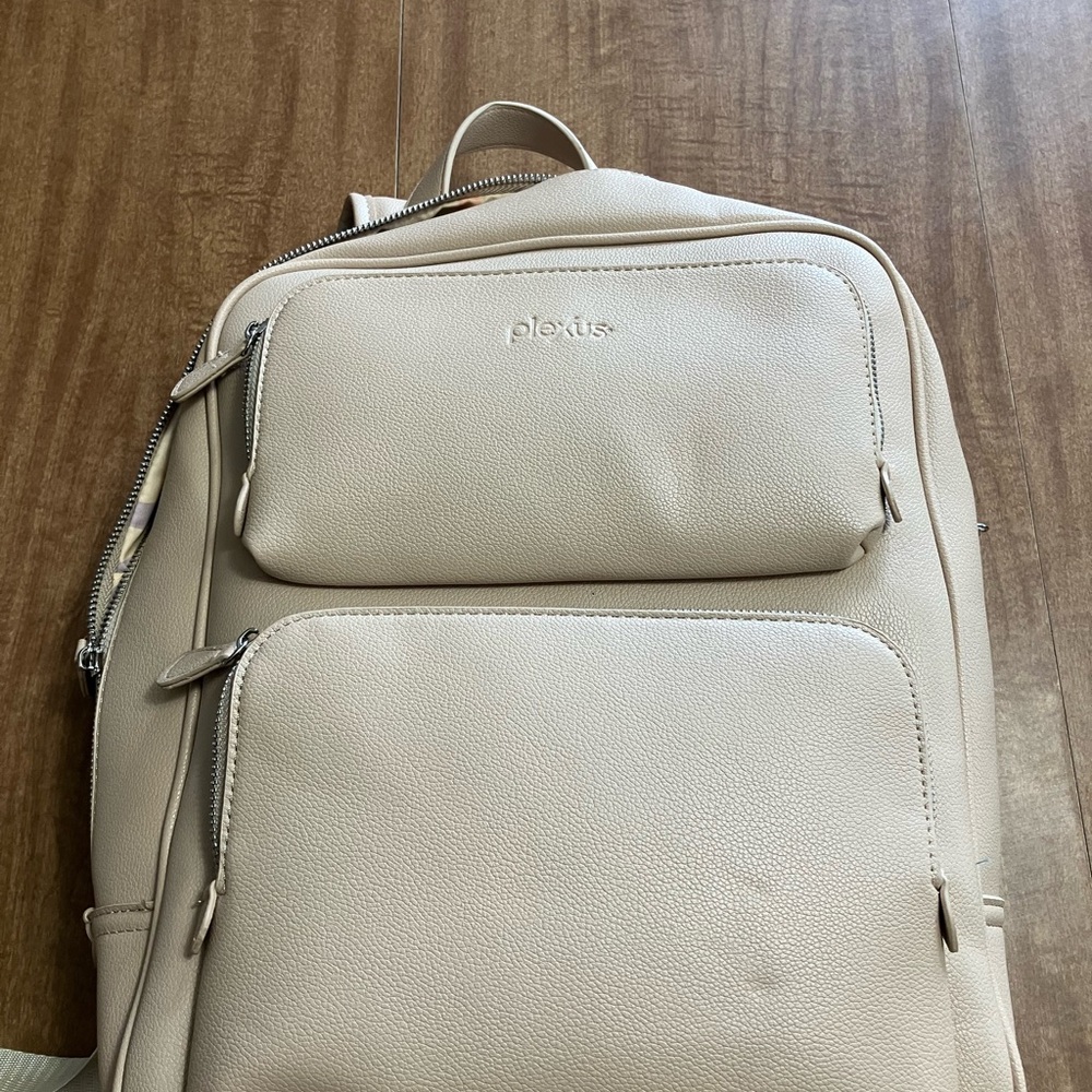 Cream Backpack for on the go